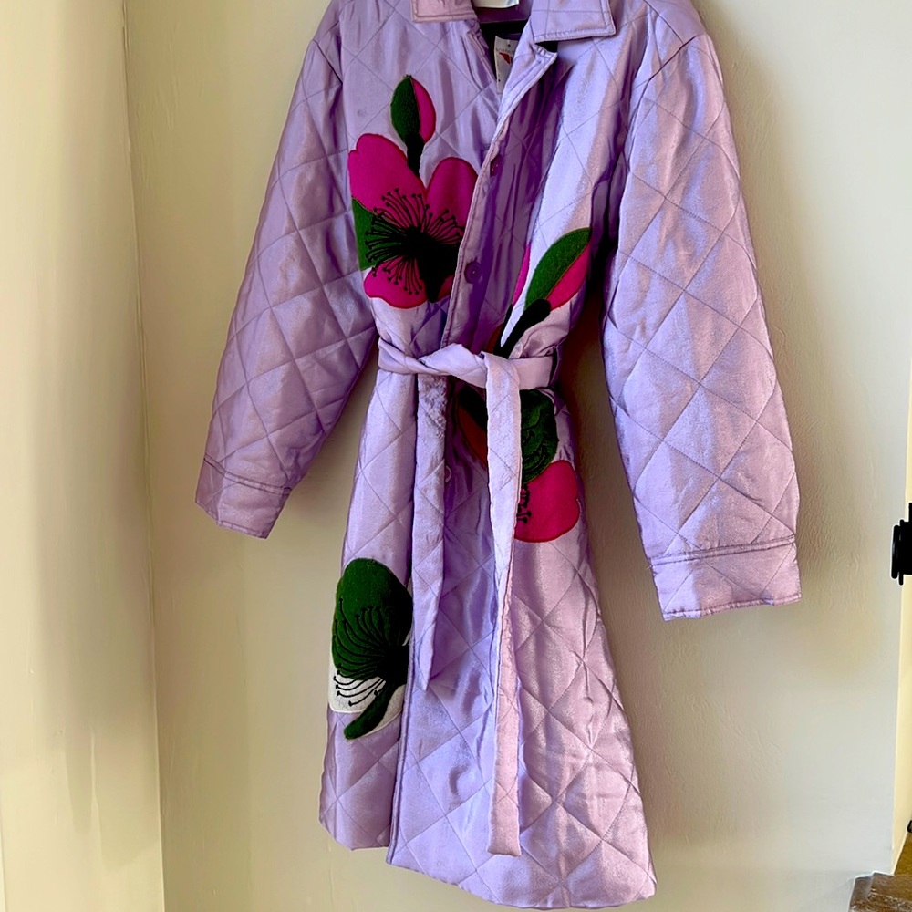 Spring light quilted lavender coat